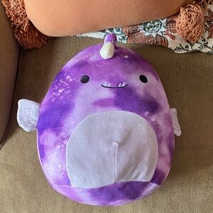 Squishmallows Purple Narwhal Stuffed Animal